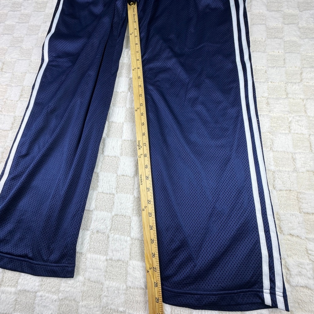 Adidas‎ Basketball Mesh Pants XL 4XO Navy Blue White Stripe Athletic Drawstring - Picture 3 of 12